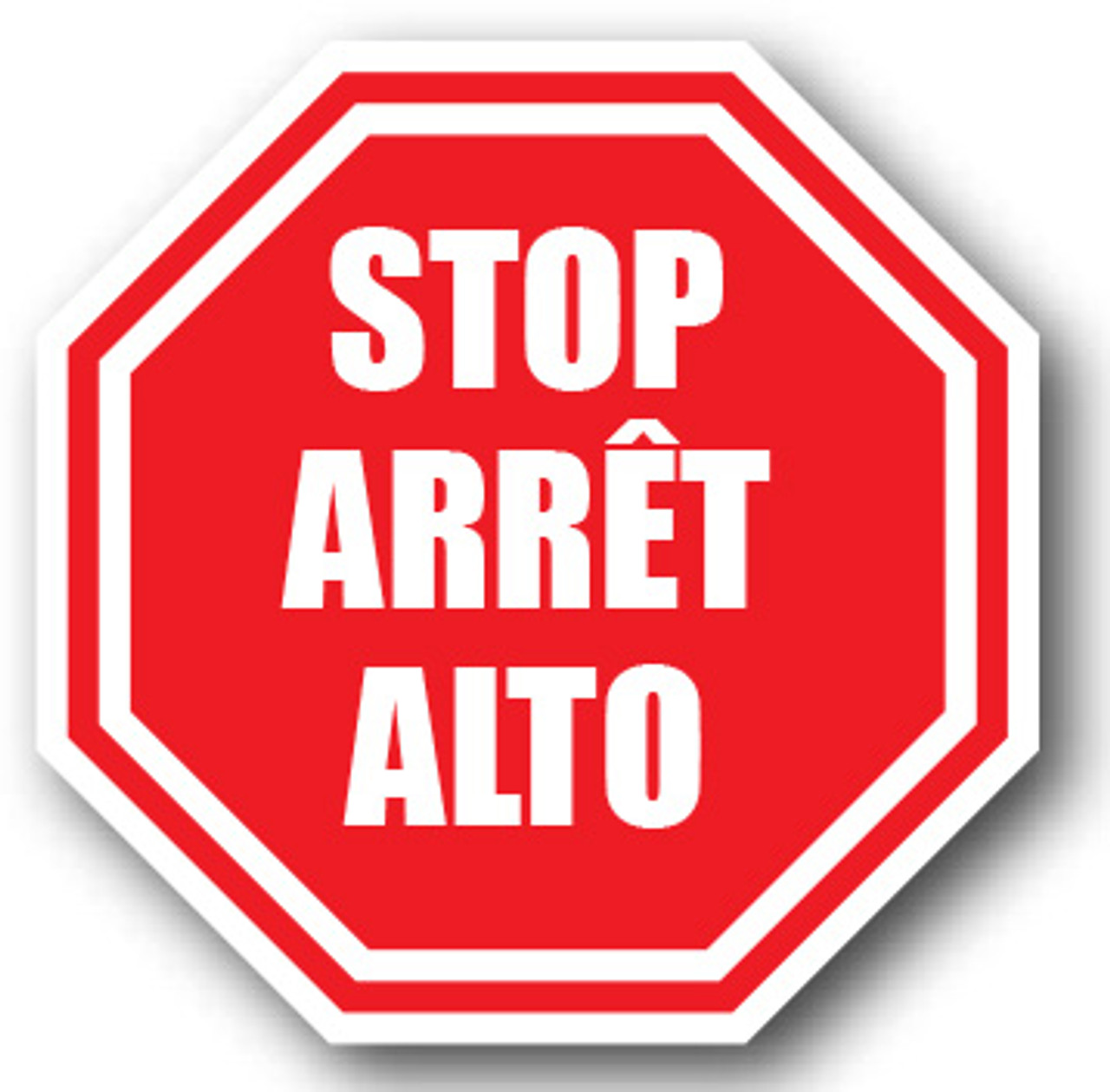 Durastripe Stop Sign - STOP ARRET ALTO