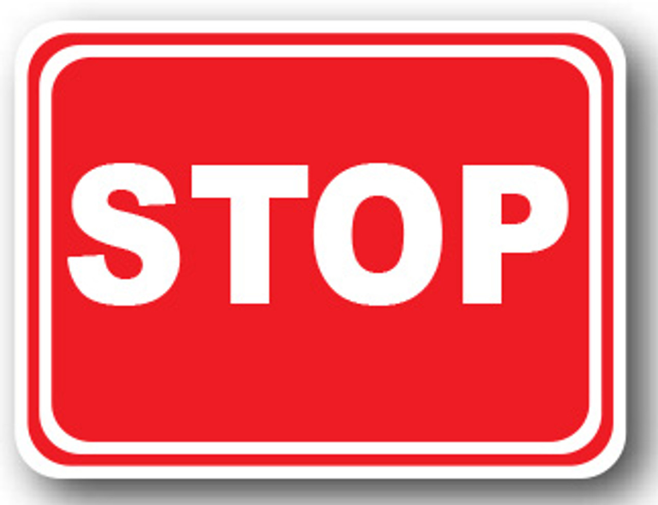 Durastripe Rectangular Wide Sign - STOP | ifloortape.com durastripe-rectangular-wide-sign-stop-ifloortape-com
