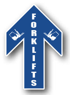 Durastripe Up Arrow Sign - FORKLIFTS