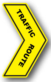 Durastripe Chevron Sign - TRAFFIC ROUTE