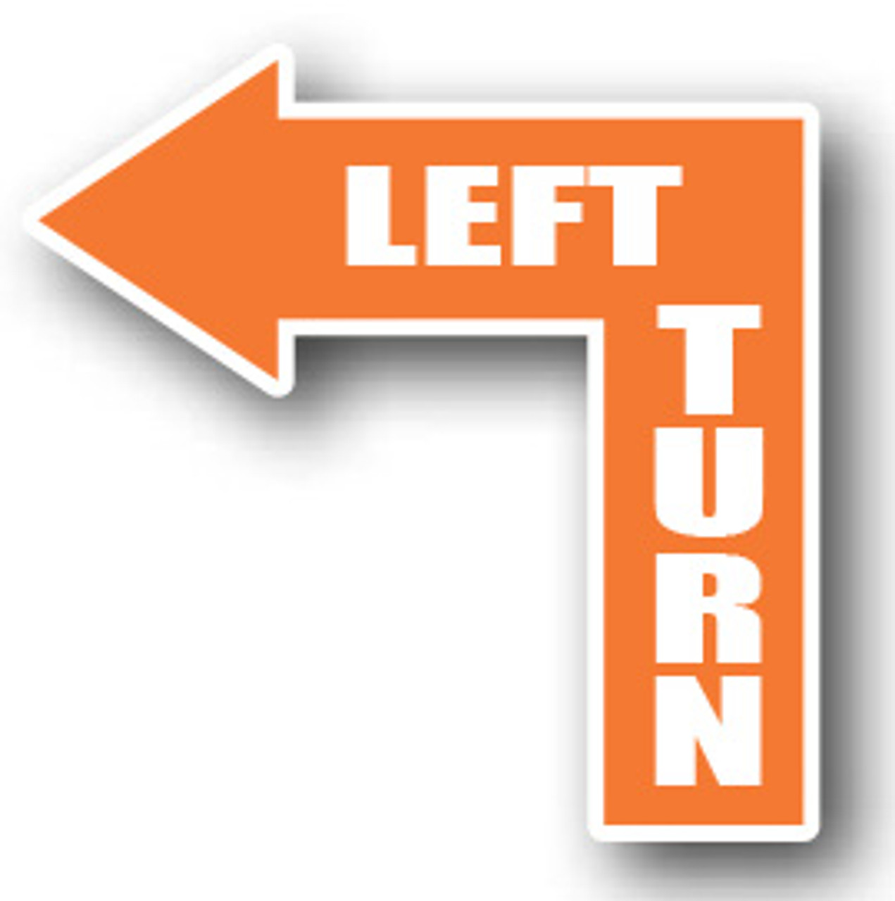 Durastripe Angle Left Arrow Sign - LEFT TURN