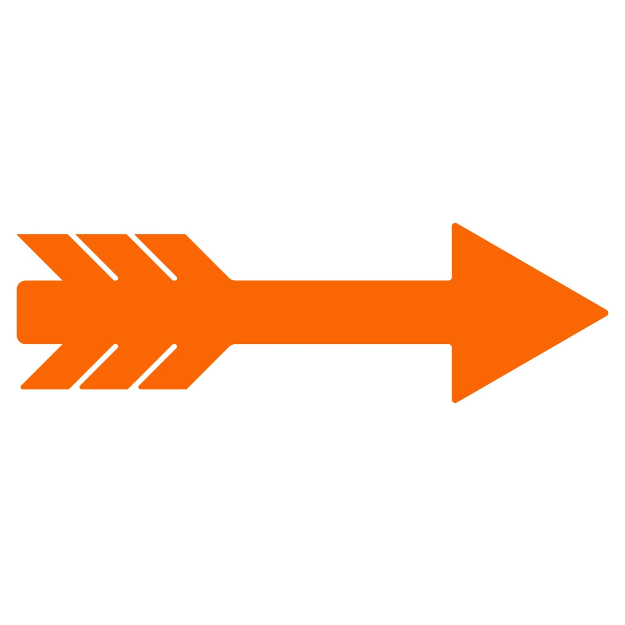 LiteMark Removable Vinyl Feather Arrows orange