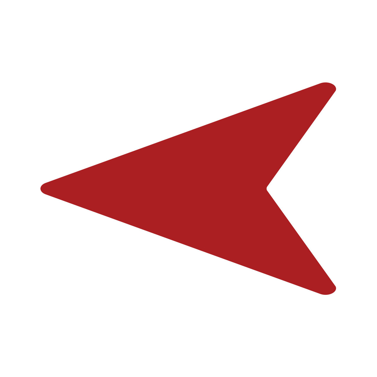 LiteMark Removable Vinyl Flying V Arrow Decal  - red
