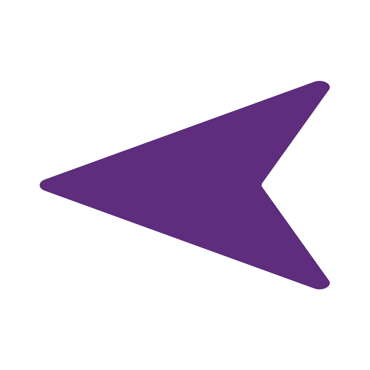 LiteMark Removable Vinyl Flying V Arrow Decal  - purple