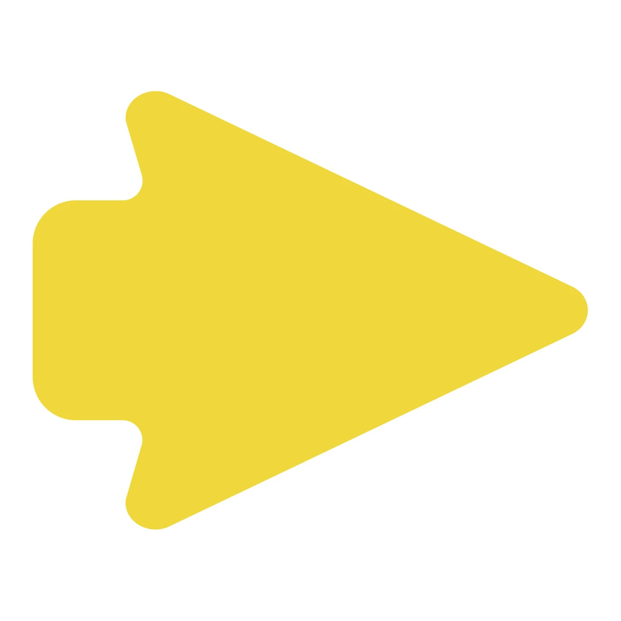 LiteMark Removable 5 Inch Arrowheads - yellow