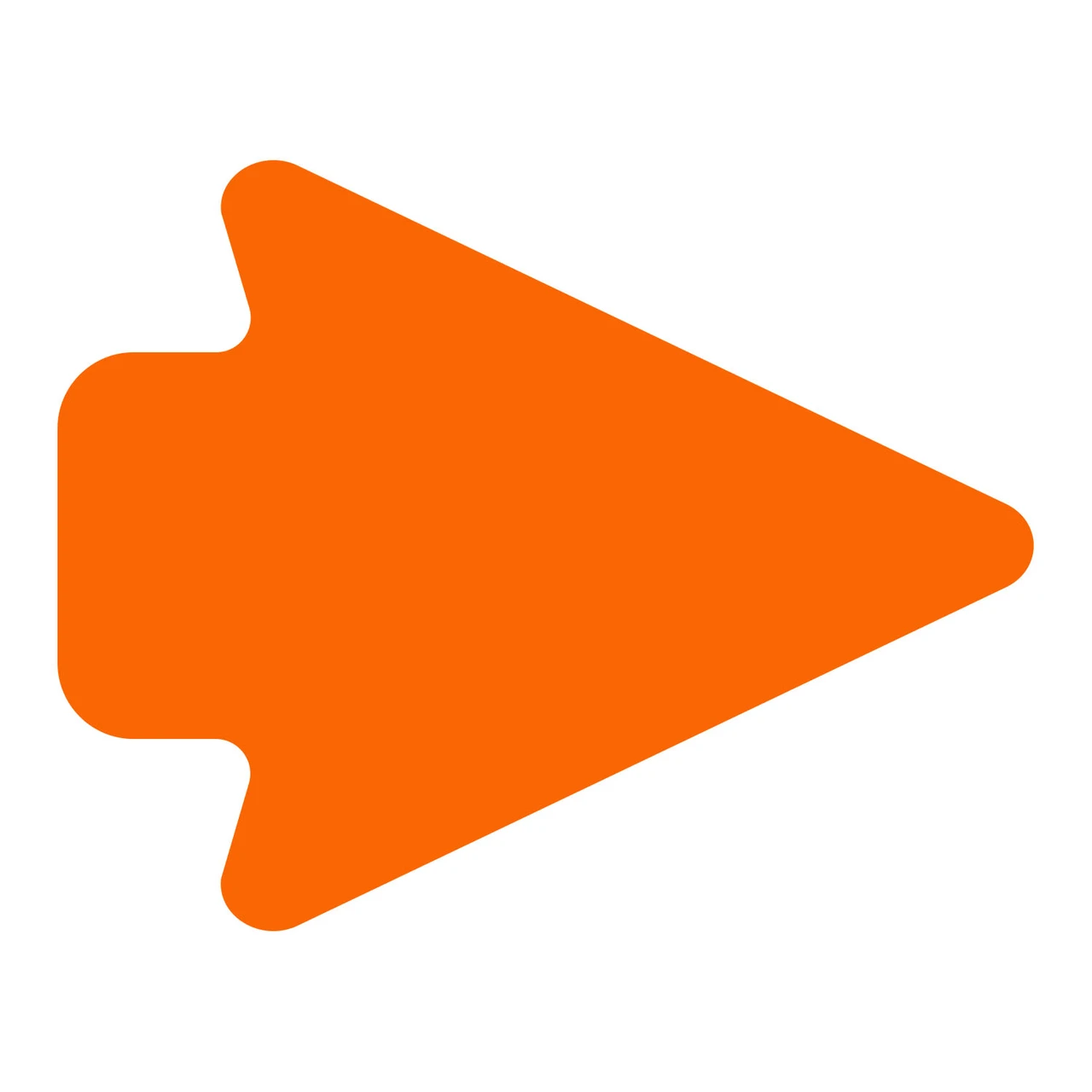 LiteMark Removable 5 Inch Arrowheads - orange