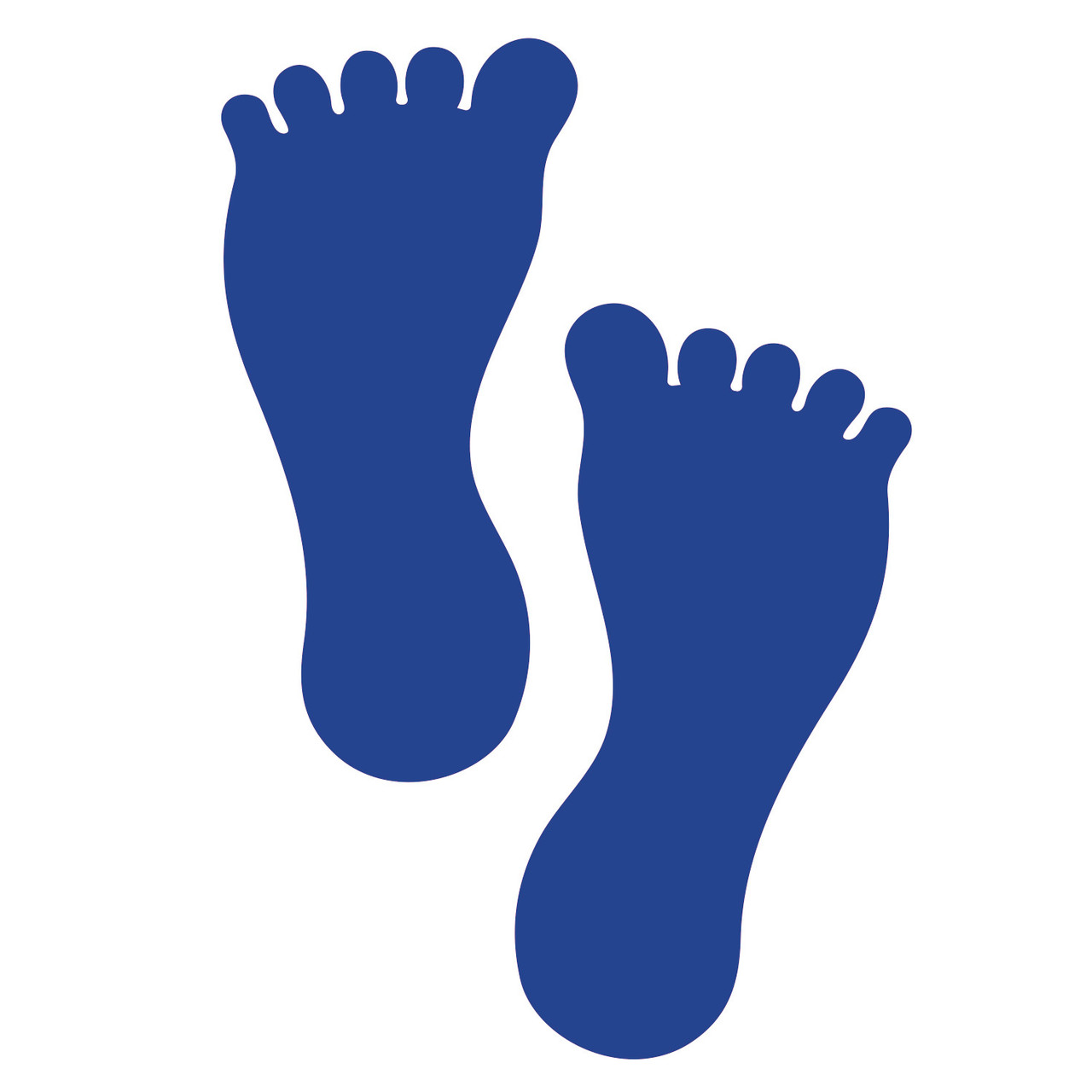 LiteMark Durable Barefoot Footprints | 3 mils Thin | High Traffic -blue