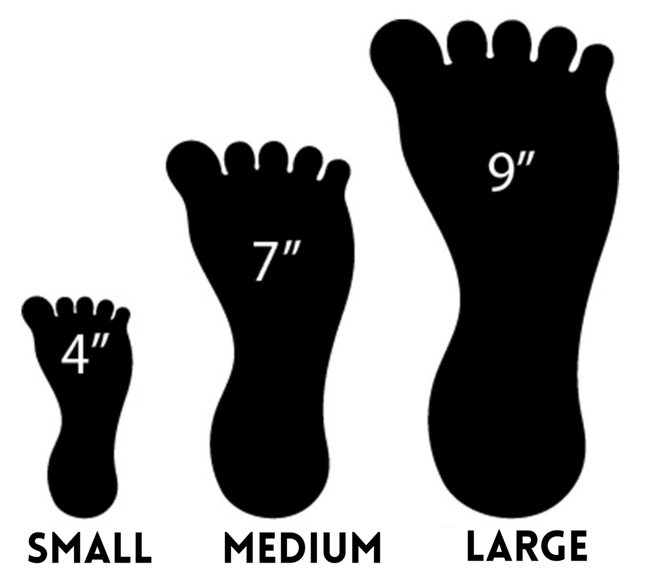 LiteMark Removable Vinyl Barefoot Footprint- sizes