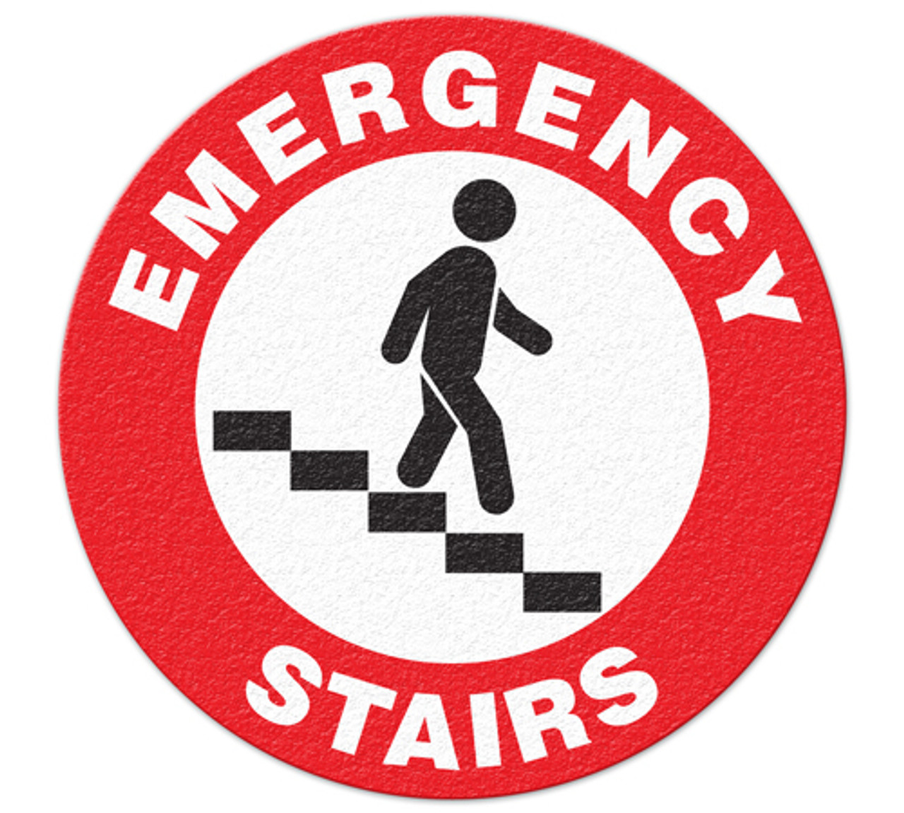 "Emergency Stairs" 17" Floor Marking Sign