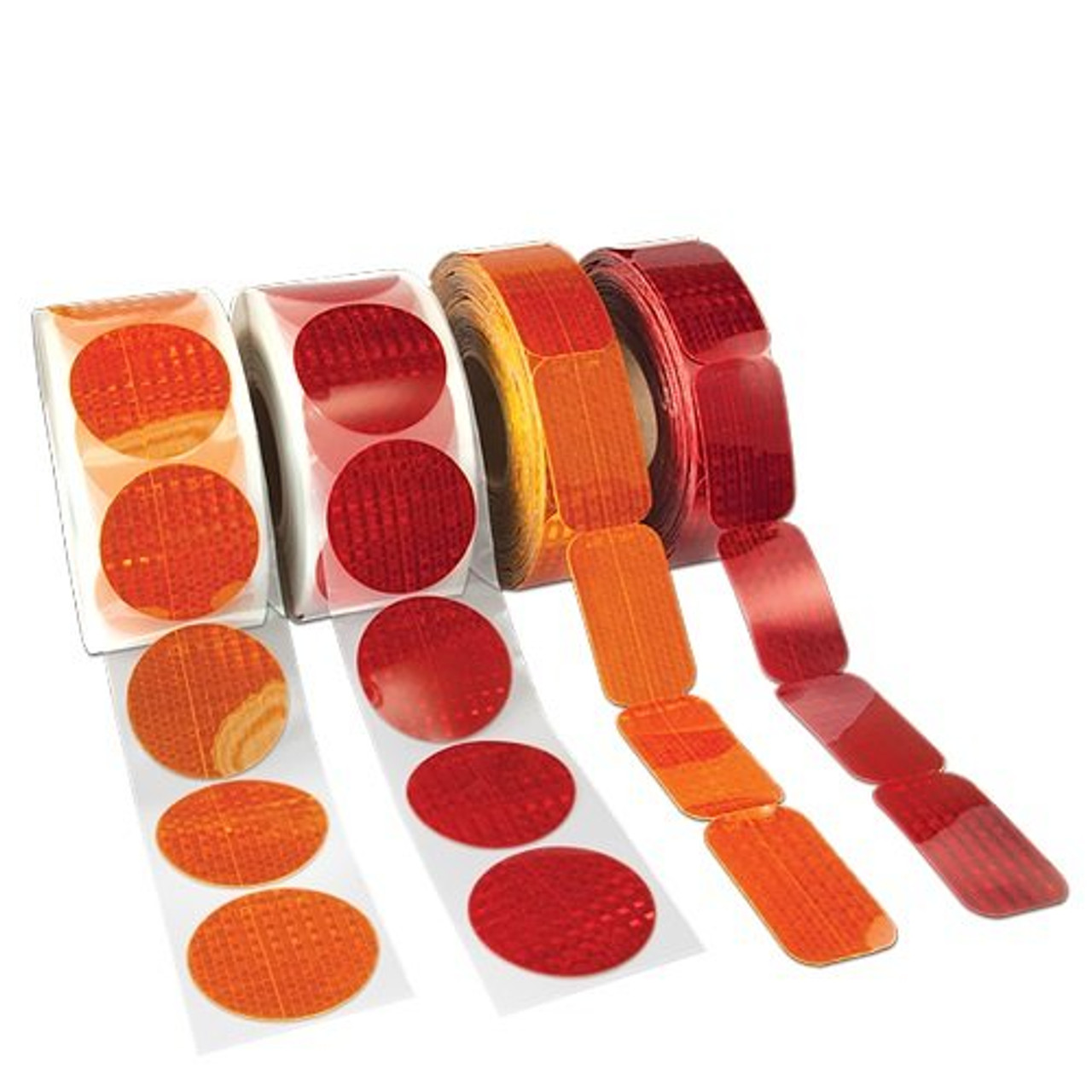 24 Pcs Safety Reflective Stickers Outdoor Waterproof Reflector Stickers  Orange Red Blue Adhesive Reflective Tape Night Visibility Warning Stickers  for