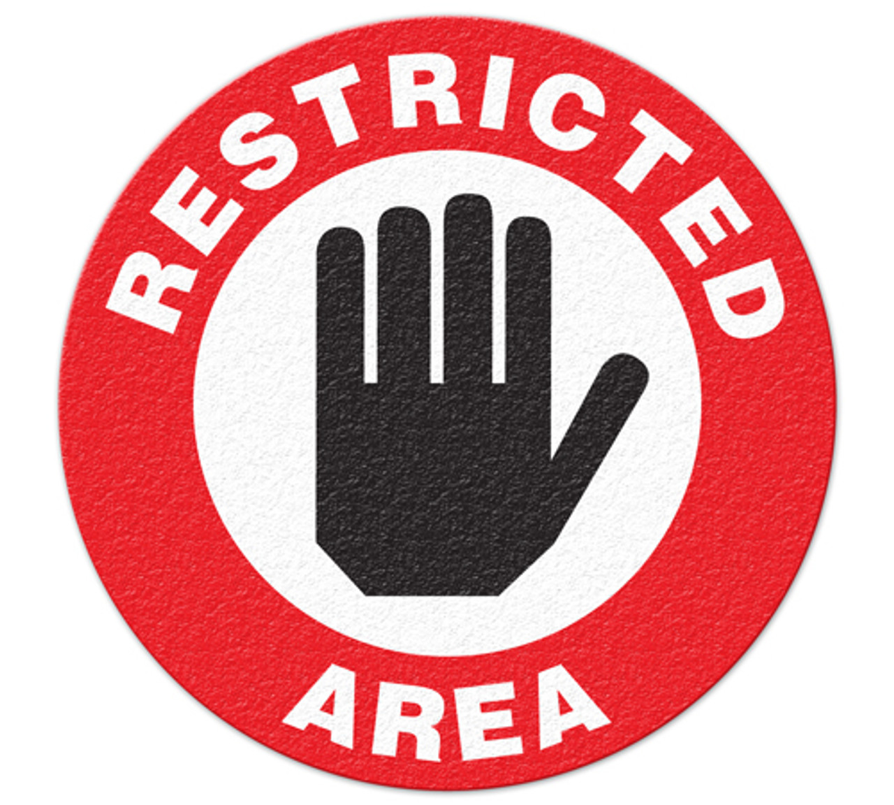 "Restricted Area" 17" Floor Marking Sign