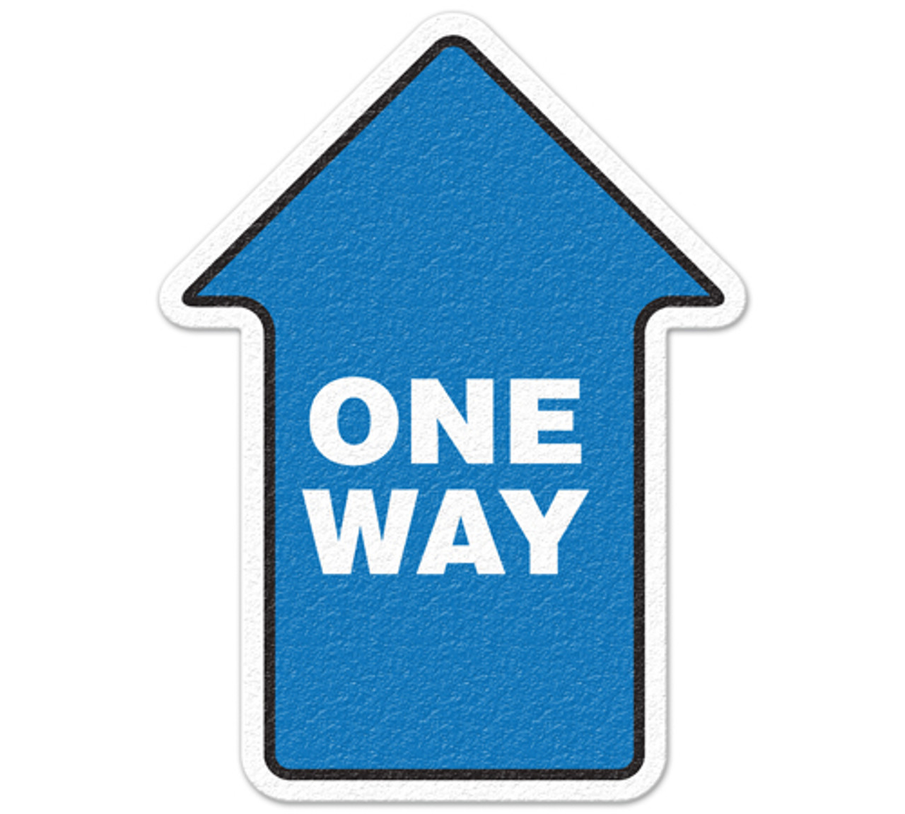 ONE WAY - Blue Anti Slip Arrow Floor Sign - One Way Sign