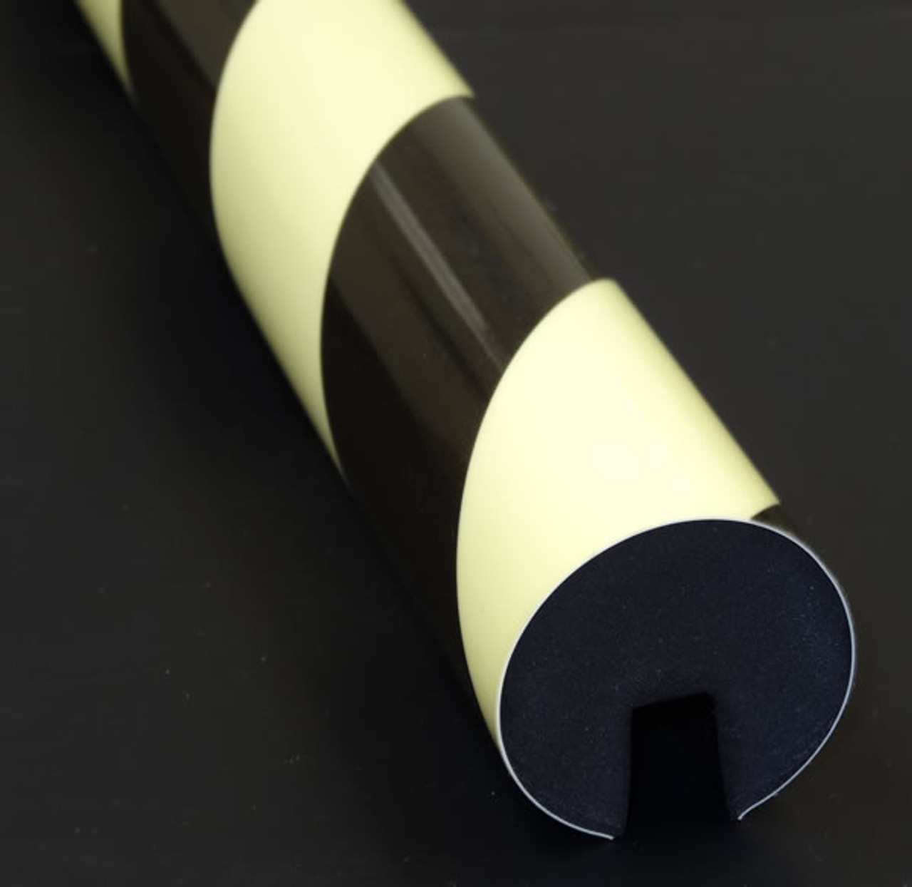 American Permalight Type B Edge Protector, slide-on, non-adhesive, 39.375 Inch x 1.5625 inch Black/Yellow