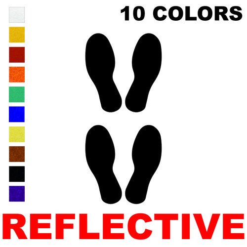 LiteMark reflective  footprint  decal/sticker color selector chart