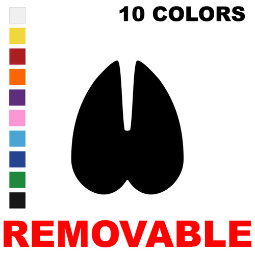 LiteMark Removable Hoof Print Decal color selection chart