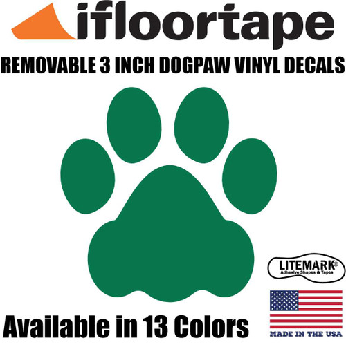 LiteMark Removable Matte Finish 3 Inch Dogpaw Vinyl Decal Stickers Pack of 24 Dog Prints