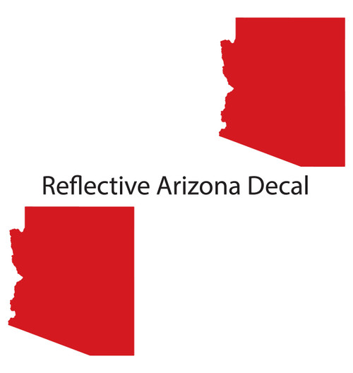 Arizona Red Reflective Decal