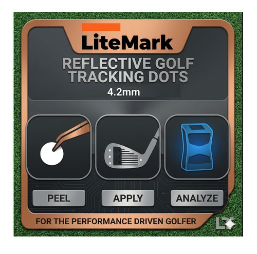 LiteMark Reflective Golf Tracking Dots - 4.2mm