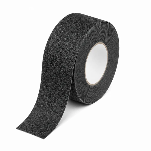 SafetyMark Lean Coarse Resilient anti-slip tape roll in black — 0.028 inch thin, flexible, cleanroom-safe