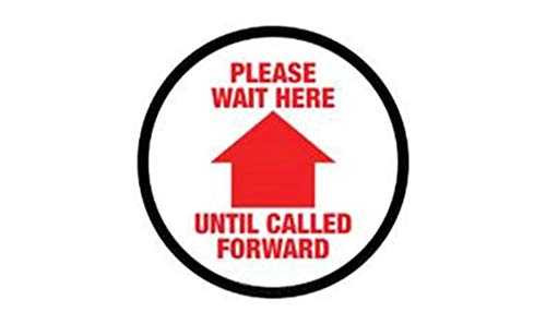 High Traffic and Carpet Floor Sign (Please Wait Here Until Called Forward) | 30 mils Thick