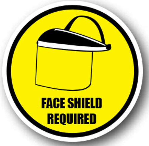 Durastripe Circular Sign - FACE SHIELD Required