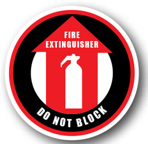 Durastripe Circular Sign - FIRE EXTINGUISHER DO NOT BLOCK