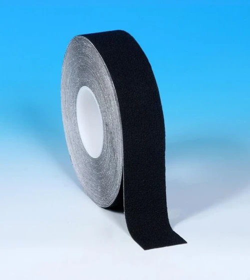 SafetyMark Coarse Resilient anti-slip tape - black roll, partially unrolled