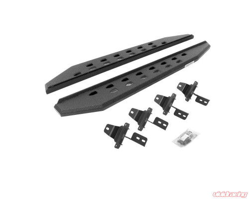 Go Rhino 18-22 Jeep Wrangler JL 2DR RB20 Slim Running Boards Kit (Incl. Brackets) - Tex. Blk - 69492748SPC