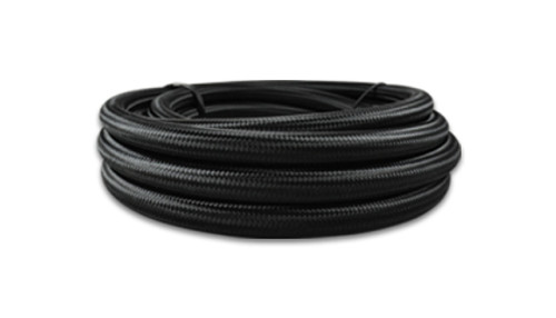 Vibrant -8 AN Black Nylon Braided Flex Hose (150 Foot Roll) - 12008