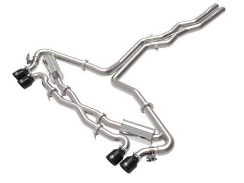 aFe 20-22 Audi RS6 Avant V8 4L (tt) MACH Force-Xp 3in to 2.5in 304 SS Cat-Back Exhaust w/ Black Tip - 49-36448-B