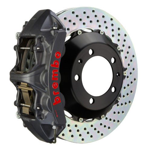 Brembo 00-02 S4/02-05 A4/06-08 A4 Front GTS BBK 6 Piston Cast 355x32 2pc Rotor Drilled-Black HA - 1M1.8011AS Photo - Primary