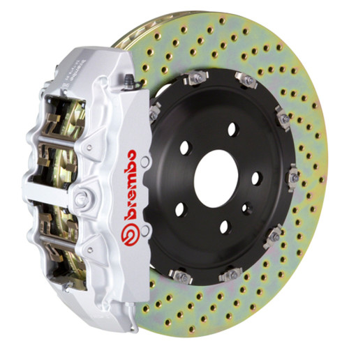 Brembo 06-08 RS4 Front GT BBK 6 Piston Cast 380x34 2pc Rotor Drilled-Silver - 1N1.9007A3 Photo - Primary