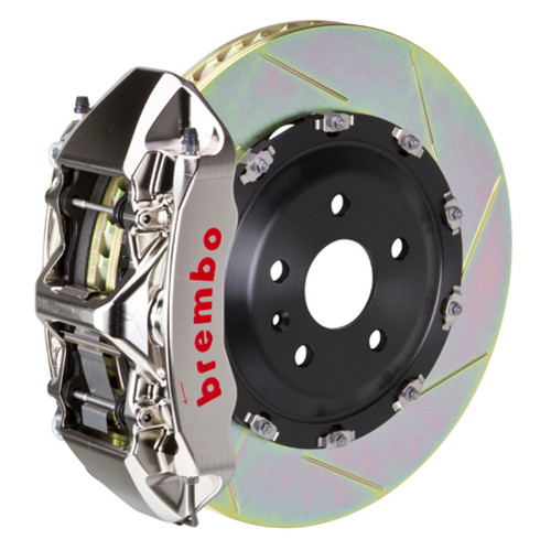 Brembo 06-08 RS4 Front GTR BBK 6 Piston Billet380x34 2pc Rotor Slotted Type-1- Nickel Plated - 1N2.9007AR Photo - Primary