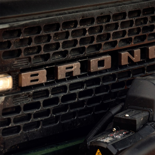 Ford Racing 2021+ Bronco Grille Lettering Overlay Kit - Bronze - M-1447-BLBR Photo - Primary