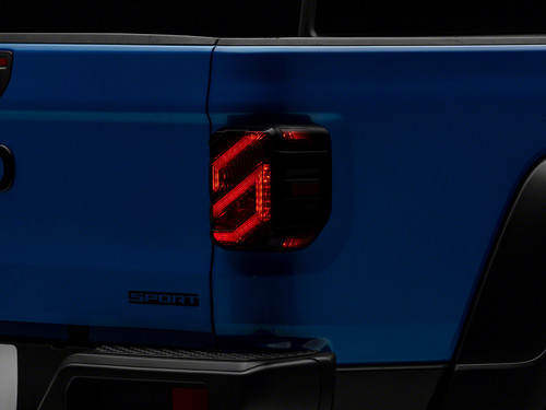 Raxiom 20-23 Jeep Gladiator JT Axial Series LED Tail Lights- Blk Housing (Smoked Lens) - JG18584 Photo - Primary