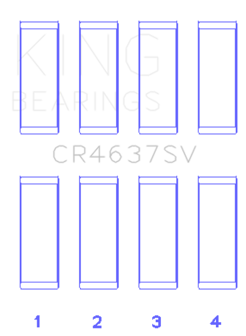King Audi BYT/CDNC/CCZD/CPSA (Size 0.50) Connecting Rod Bearing Set - CR4637SV0.5 Photo - Primary