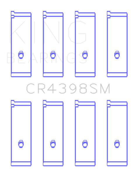 King Honda L13A4/L15A (Size 0.25) Connecting Rod Bearing Set - CR4398SM0.25 Photo - Primary