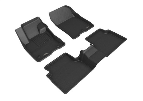 3D MAXpider 21-24 Ford Bronco Sport Kagu 1st / 2nd Row Floormats - Black - L1FR14301509 Photo - Primary