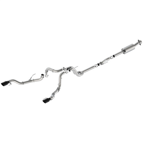 Ford Racing 21-24 F-150 Extreme Bumper Exit Exhaust - Black Tips - M-5200-FEBRB Photo - Primary