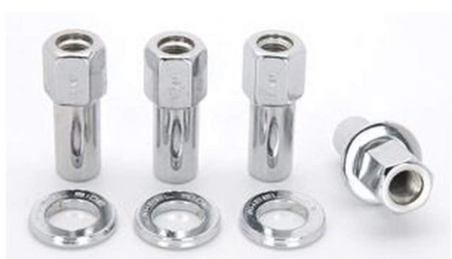 Weld Open End Lug Nuts w/ Centered Washers 1/2in. RH - 4pk. - 601-1426 User 1