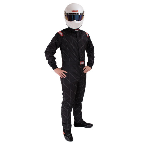 RaceQuip Black Chevron-5 Suit SFI-5 - Small - 91609029 User 1