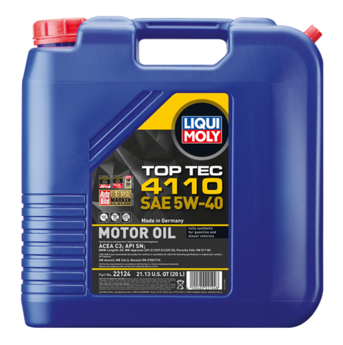 LIQUI MOLY 20L Top Tec 4110 Motor Oil 5W40 - 22124 User 1