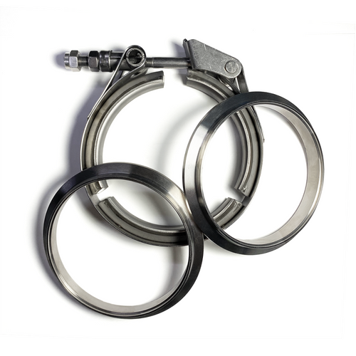 Ticon Industries 2.5in Titanium V-Band Clamp Assembly (1 Female Flange/1 Male Flange/1 Clamp) - 103-06310-2002 User 1