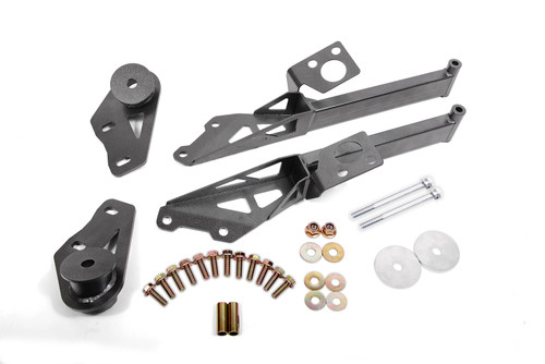 BMR 15-18 Ford Mustang S550 IRS Subframe Support Brace (Black Hammertone) - CB762H User 1