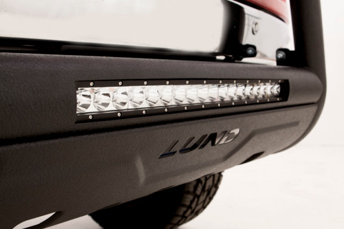 Lund 19-22 Chevrolet Silverado 1500 (Excl. 2019 LD) Bull Bar w/ Light & Wiring-Blk - Black - 47121216 Photo - Primary