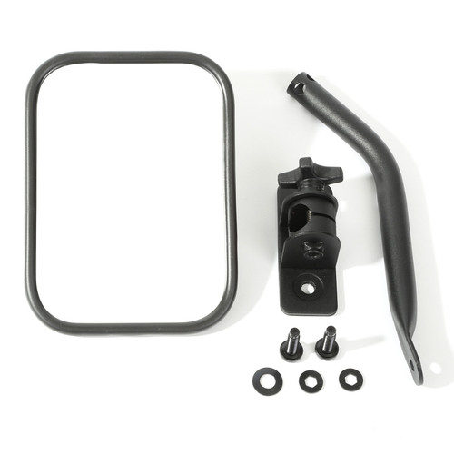 Rugged Ridge 97-18 Jeep Wrangler Textured Black Rectangluar Quick Release Mirror - 11025.14 Photo - Primary