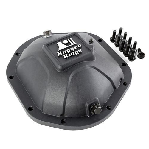 Rugged Ridge Boulder Aluminum Differential Cover Dana 44 Black - 16595.12 Photo - Primary