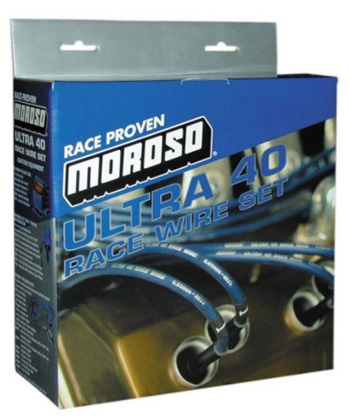Moroso Chevrolet Small Block (Non-Raised Cam) Ignition Wire Set - Ultra 40 - Unsleeved - Black - 73723 User 1