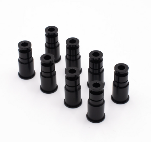 BLOX Racing 14mm Adapter Top (1in) w/Viton O-Ring & Retaining Clip (Set of 8) - BXEF-AT-14L-8 User 1