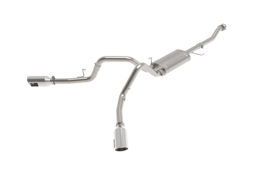 aFe Vulcan 3in 304 SS Cat-Back Exhaust 2021 Ford F-150 V6 2.7L/3.5L (tt)/V8 5.0L w/ Polished Tips - 49-33126-P Photo - Primary